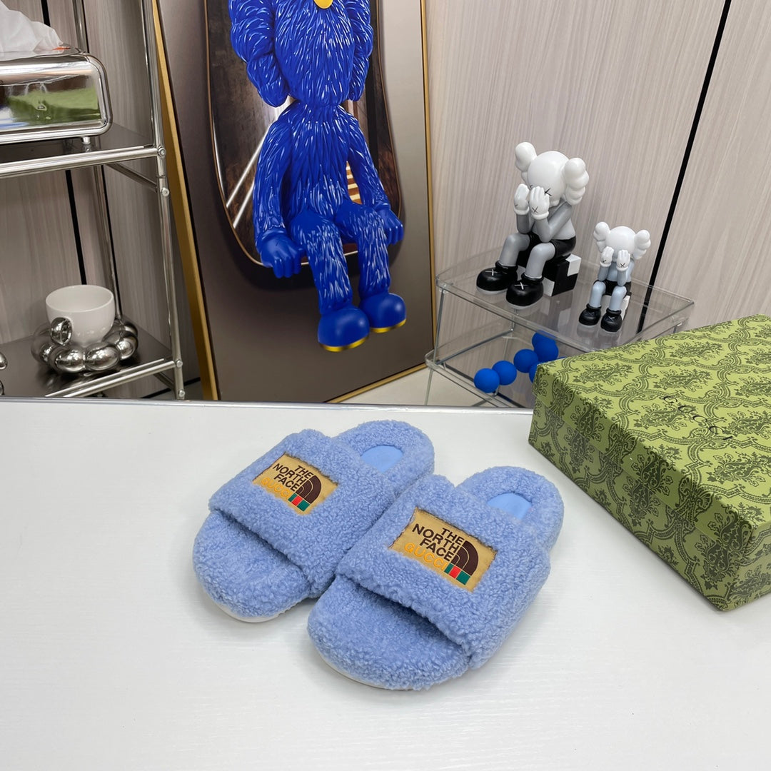 Trendy Co-Branded Wool Slippers