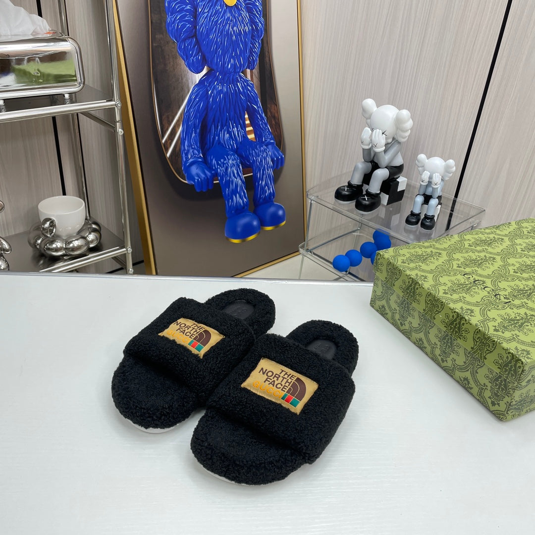 Trendy Co-Branded Wool Slippers