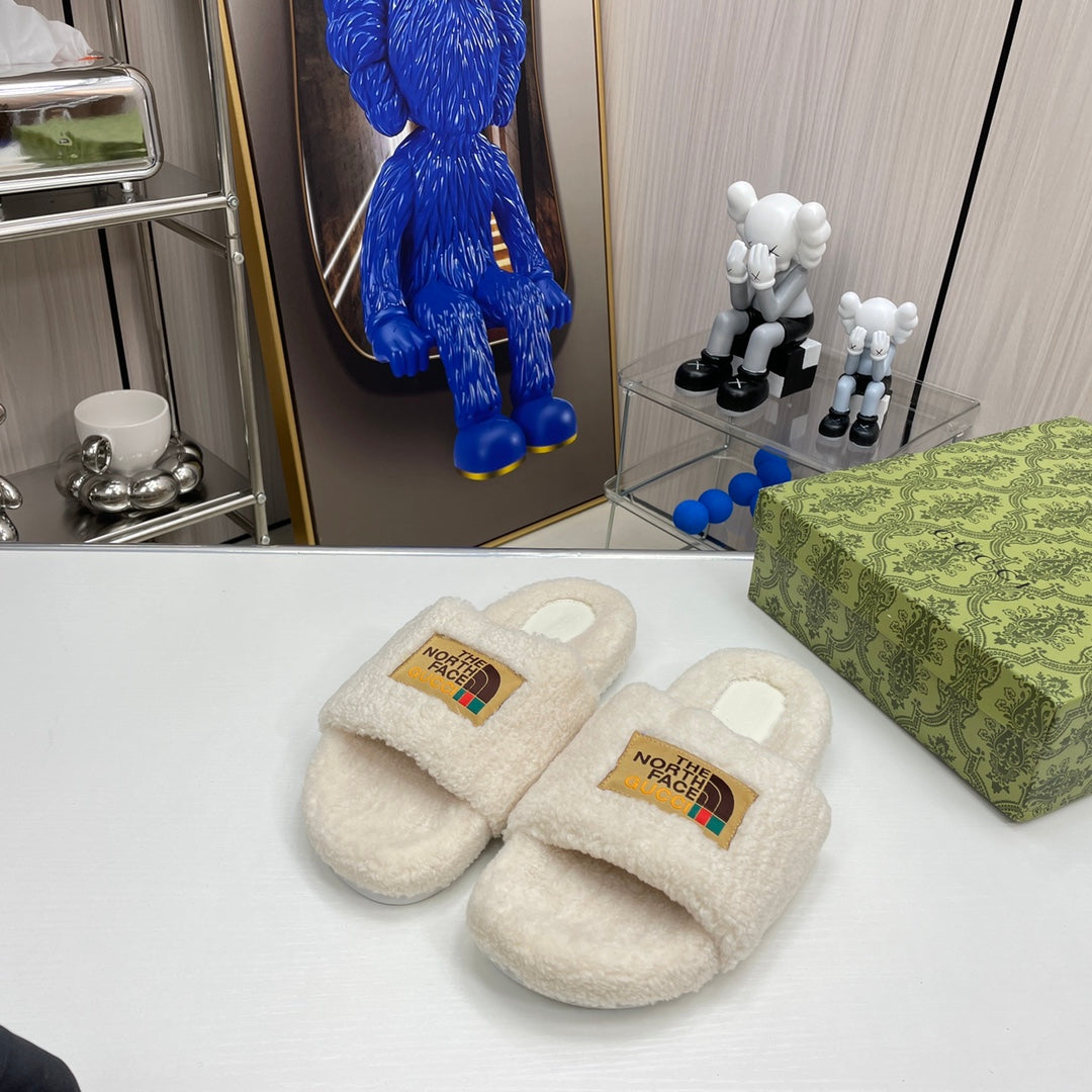 Trendy Co-Branded Wool Slippers