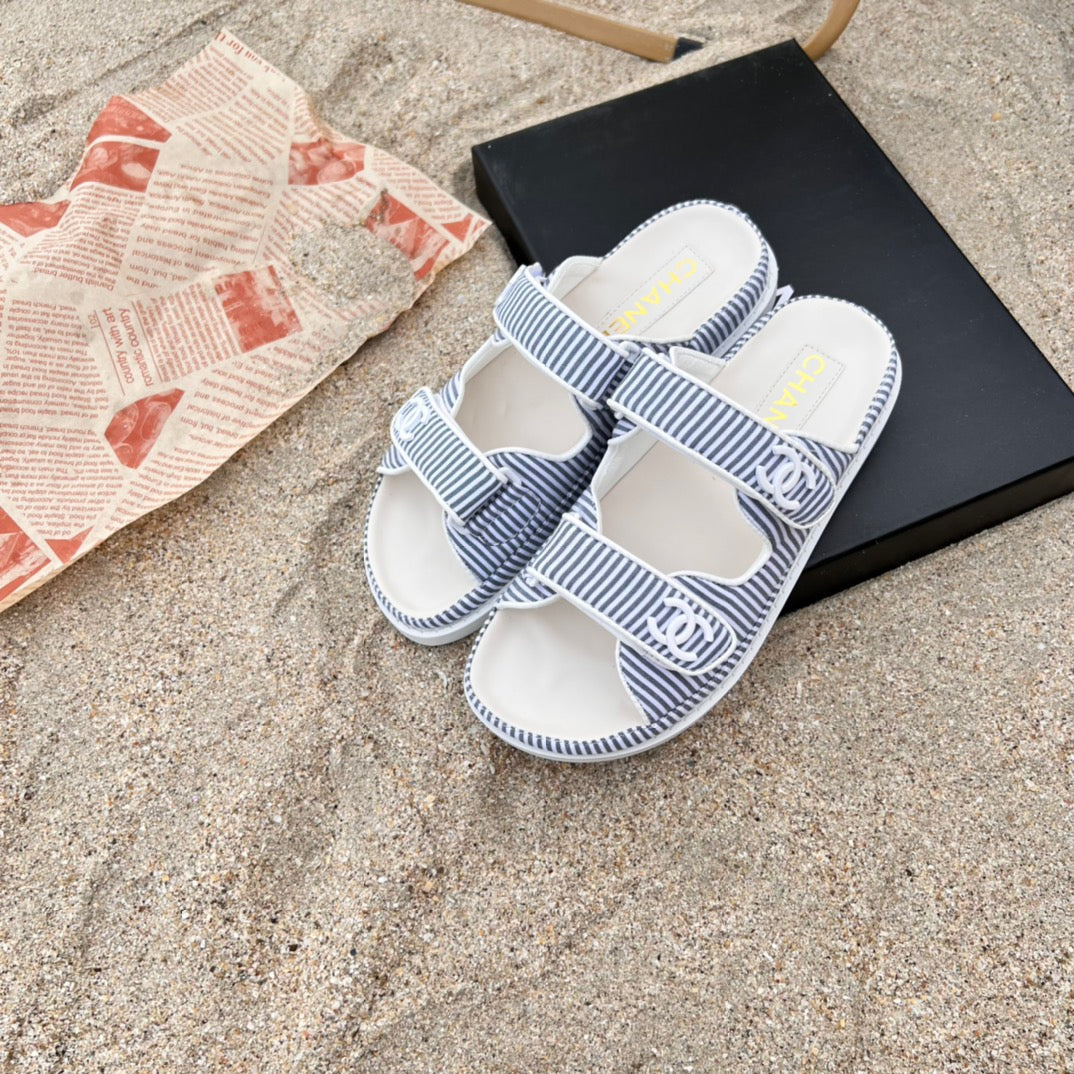 6 Colors Velcro Flat Sandals